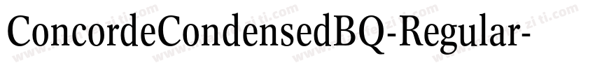ConcordeCondensedBQ-Regular字体转换