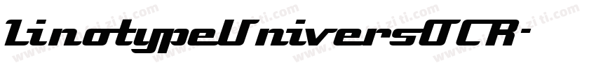 LinotypeUniversOCR字体转换
