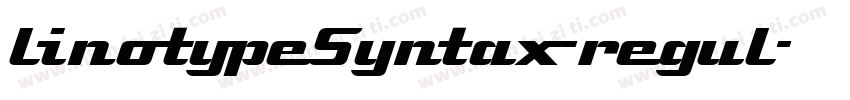 linotypeSyntax-regul字体转换