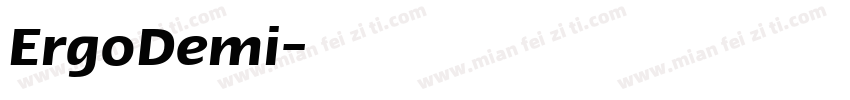 ErgoDemi字体转换