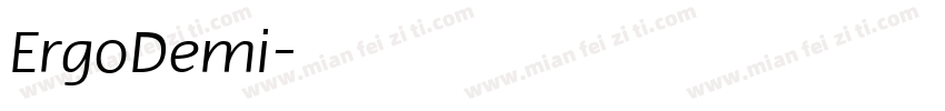 ErgoDemi字体转换