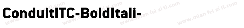 ConduitITC-BoldItali字体转换