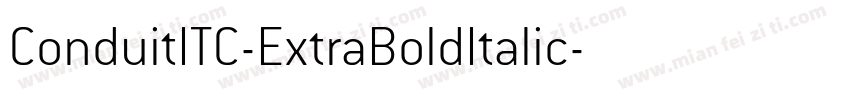ConduitITC-ExtraBoldItalic字体转换