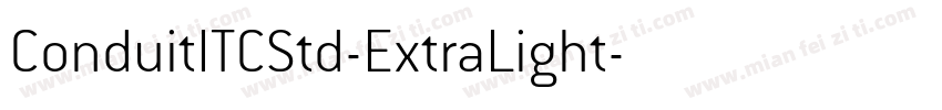 ConduitITCStd-ExtraLight字体转换