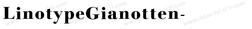 LinotypeGianotten字体转换