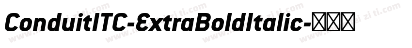 ConduitITC-ExtraBoldItalic字体转换
