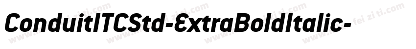 ConduitITCStd-ExtraBoldItalic字体转换