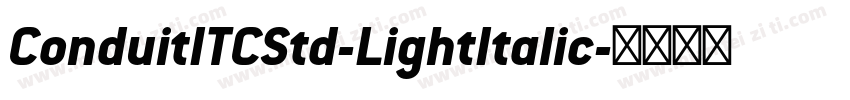 ConduitITCStd-LightItalic字体转换