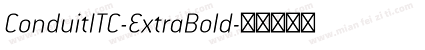 ConduitITC-ExtraBold字体转换