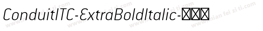 ConduitITC-ExtraBoldItalic字体转换
