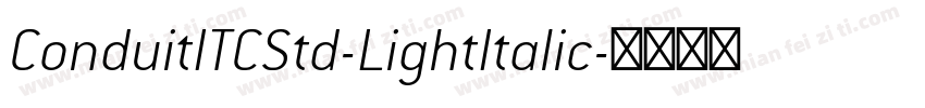 ConduitITCStd-LightItalic字体转换