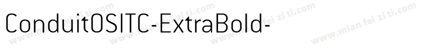 ConduitOSITC-ExtraBold字体转换