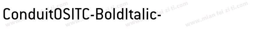 ConduitOSITC-BoldItalic字体转换