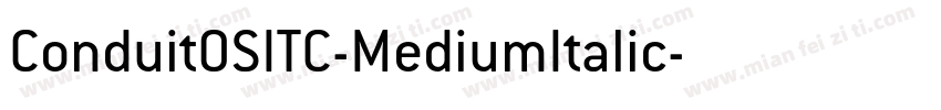 ConduitOSITC-MediumItalic字体转换