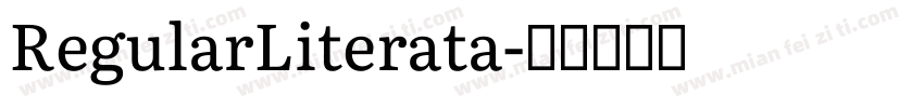 RegularLiterata字体转换
