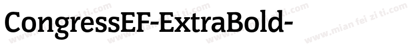CongressEF-ExtraBold字体转换