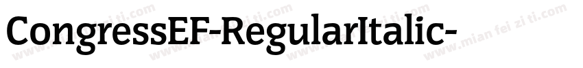 CongressEF-RegularItalic字体转换