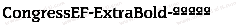 CongressEF-ExtraBold字体转换