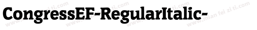 CongressEF-RegularItalic字体转换