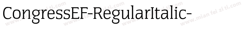CongressEF-RegularItalic字体转换