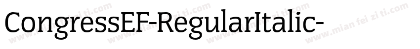 CongressEF-RegularItalic字体转换