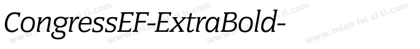CongressEF-ExtraBold字体转换