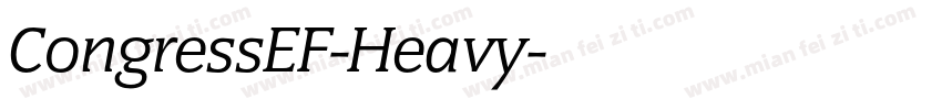 CongressEF-Heavy字体转换