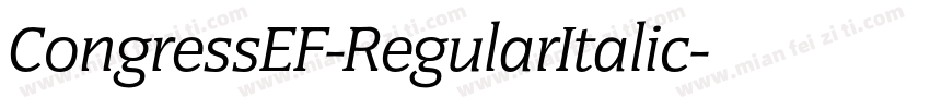 CongressEF-RegularItalic字体转换