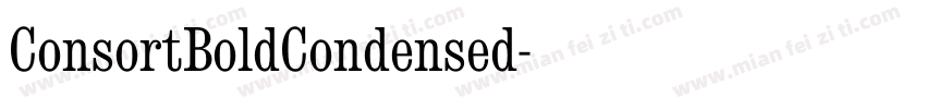 ConsortBoldCondensed字体转换