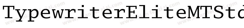 TypewriterEliteMTStd字体转换