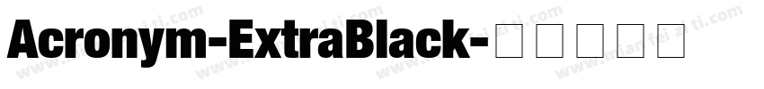 Acronym-ExtraBlack字体转换