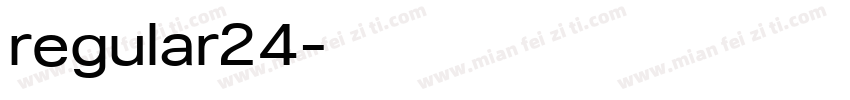 regular24字体转换