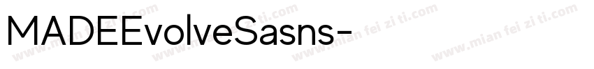 MADEEvolveSasns字体转换