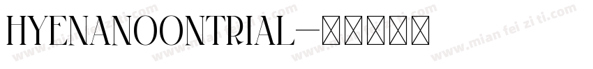 HyenaNoonTRIAL字体转换