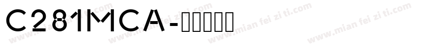 C281MCA字体转换
