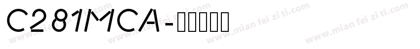 C281MCA字体转换