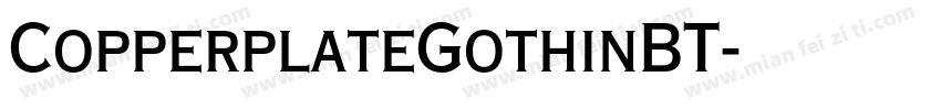 CopperplateGothinBT字体转换