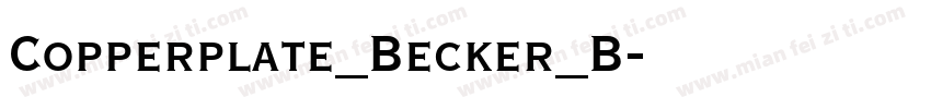 Copperplate_Becker_B字体转换