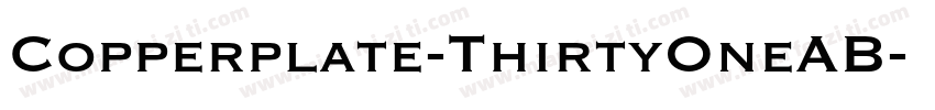 Copperplate-ThirtyOneAB字体转换