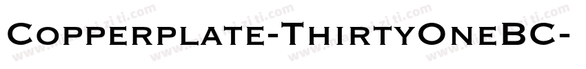 Copperplate-ThirtyOneBC字体转换