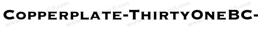 Copperplate-ThirtyOneBC字体转换