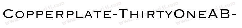 Copperplate-ThirtyOneAB字体转换