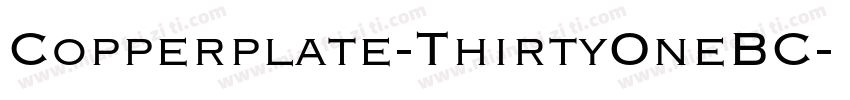 Copperplate-ThirtyOneBC字体转换