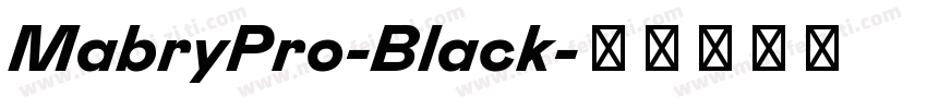 MabryPro-Black字体转换