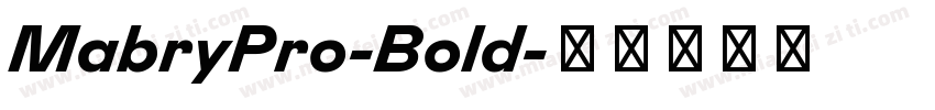 MabryPro-Bold字体转换
