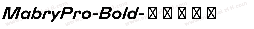 MabryPro-Bold字体转换