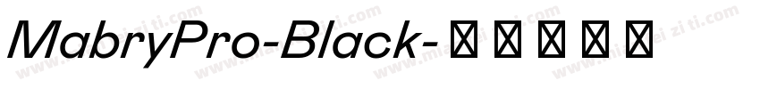 MabryPro-Black字体转换