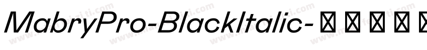 MabryPro-BlackItalic字体转换