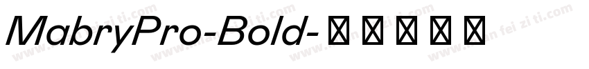 MabryPro-Bold字体转换