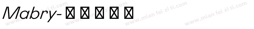 Mabry字体转换
